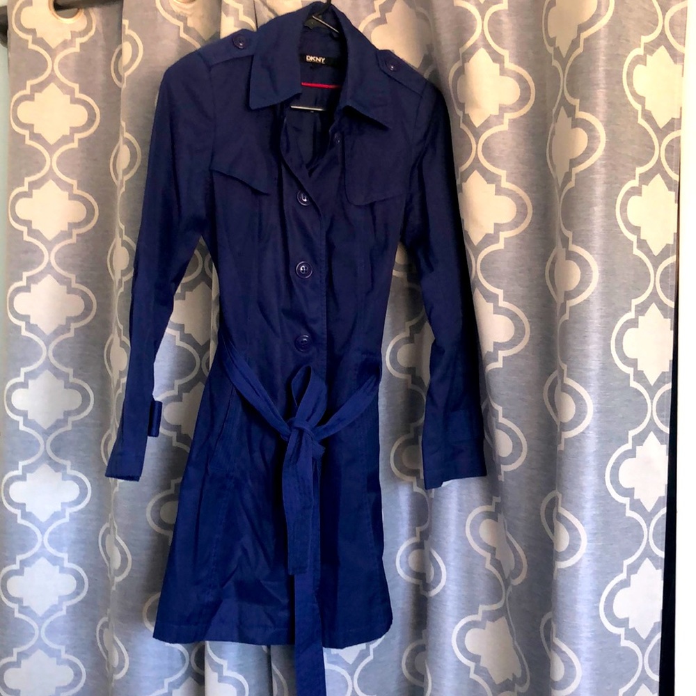 DKNY trench coat size XS - Royal Blue
